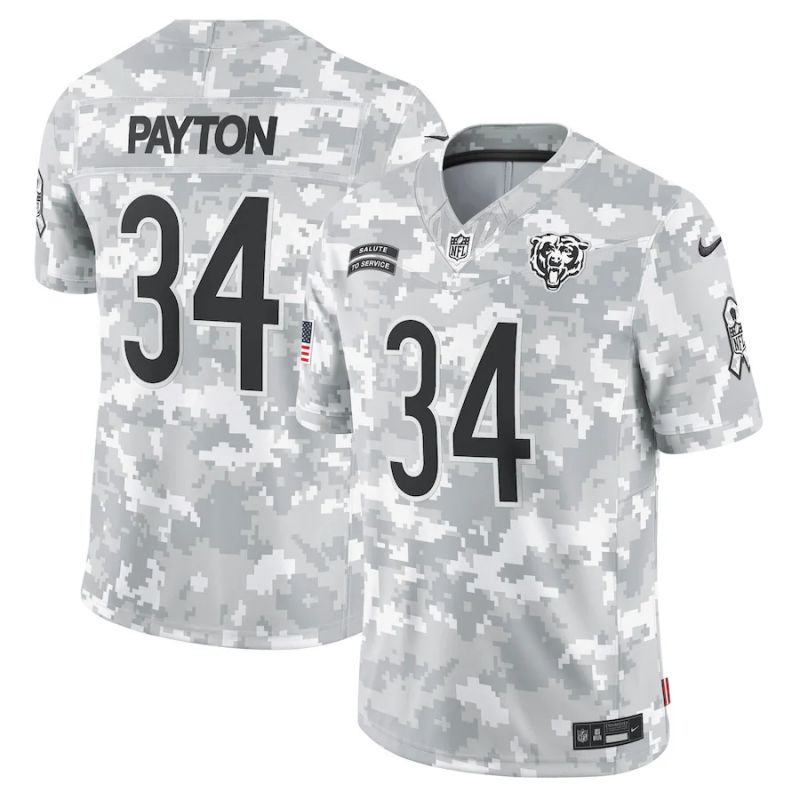 Men Chicago Bears #34 Payton Nike Arctic Camo 2024 Salute to Service Limited NFL Jersey->new york jets->NFL Jersey